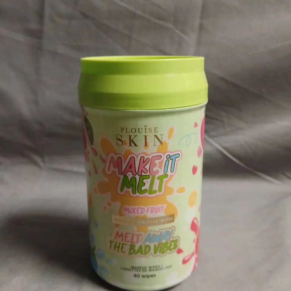 PLOUISE SKIN MAKE IT MELT MAKEUP REMOVER WIPES – MIXED FRUIT, 40 WIPES