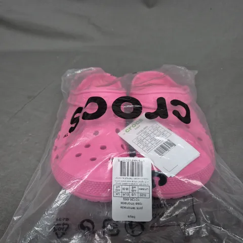 BAGGED PAIR OF CROCS BAYA PINK LEMONADE M5/W6