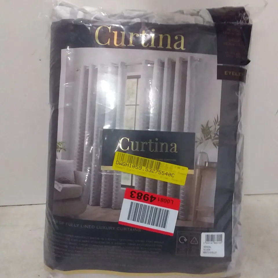 CURTINA EYELET CURTAINS COLOUR: SILVER