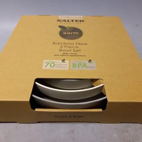 SALTER BAMBOO FIBRE 3-PIECE BOWL SET