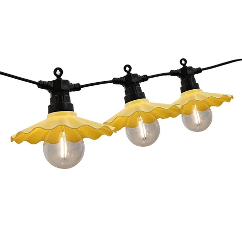 GARDEN STORIES SORBET COLLECTION MAINS OPERATED FLUTED 8 BULB STRING LIGHTS