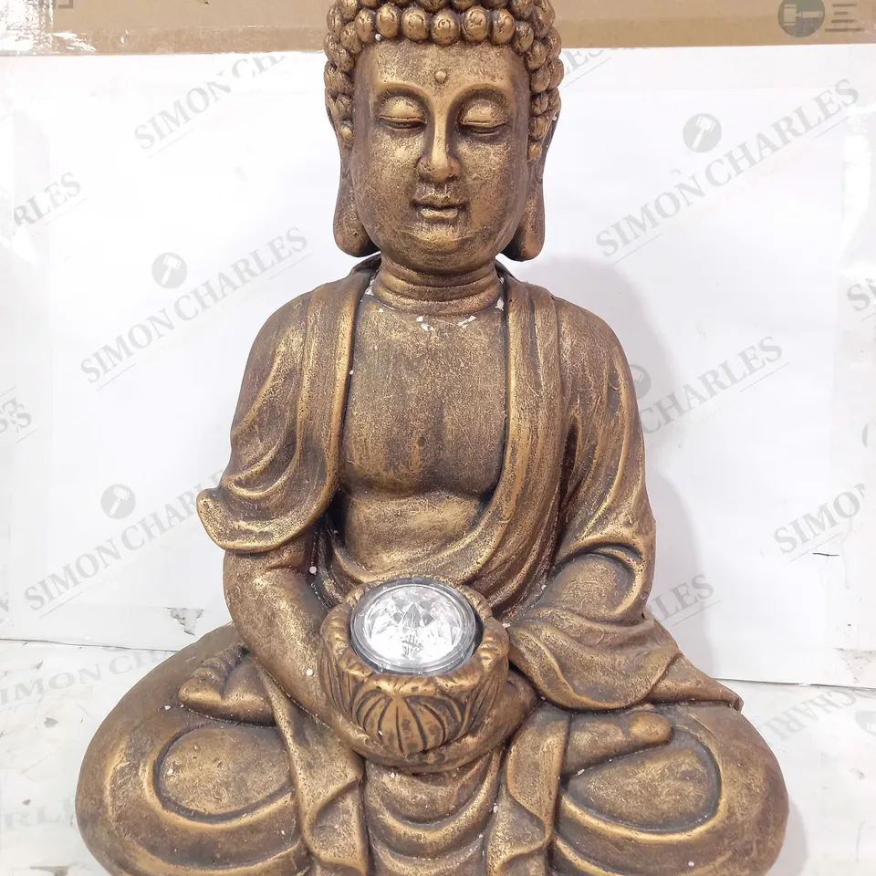 OUTLET MY GARDEN STORIES SOLAR BUDDHA STATUE
