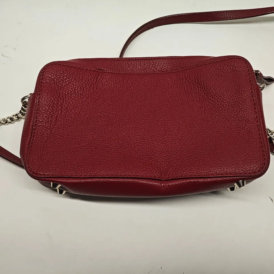 DKNY Red Leather Crossbody Bag