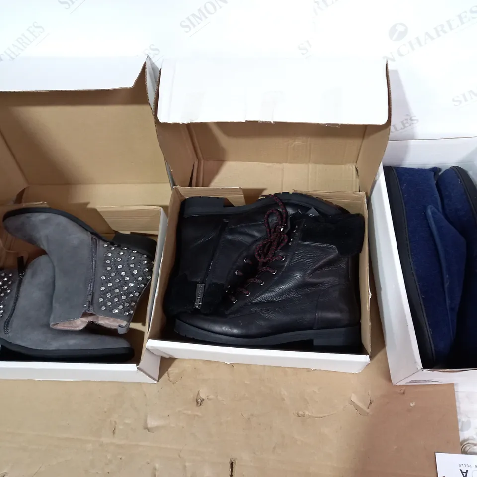 BOX OF APPROXIMATELY 8 ASSORTED DESIGNER FOOTWEAR ITEMS TO INCLUDE MODA IN PELLE, VIONIC, CLARKS ETC