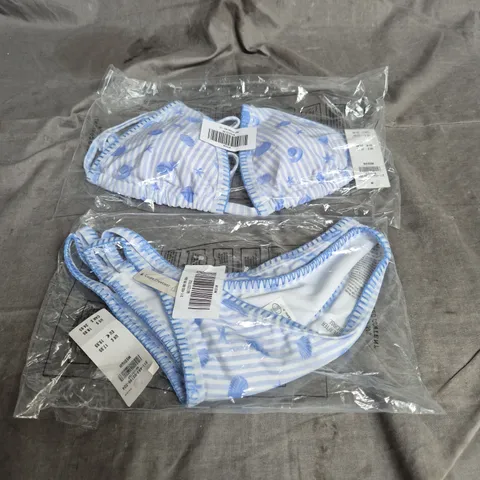 BAGGED HOLLISTER CHEEKY BIKINI IN BLUE SHELL SIZE M