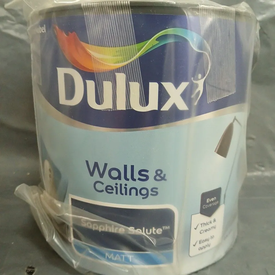 DULUX WALLS & CEILINGS PAINT - SAPPHIRE SALUTE - 2.5L - COLLECTION ONLY