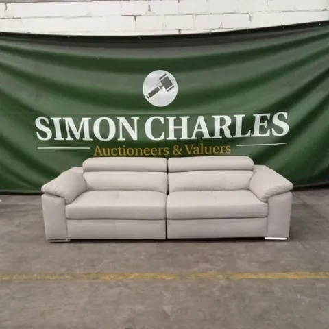 BRADY ITALIAN LEATHER 4 SEATER SOFA - NATURAL