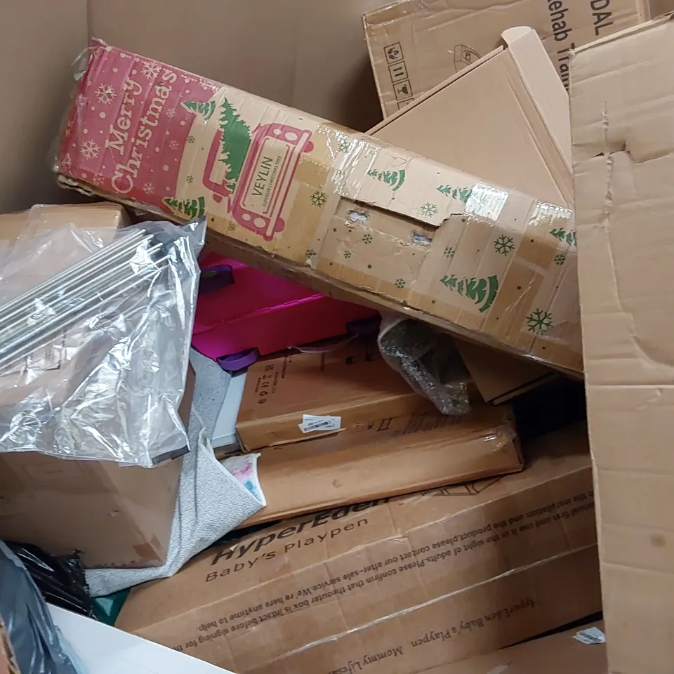 PALLET OF ASSORTED ITEMS INCLUDING: AIR FRYER, OFFICE CHAIR, ELECTRIC BLANKET, BEDDING ECT