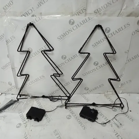 2 XMAS TREE STAKE LIGHTS