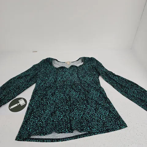MUDFLOWER WOMEN'S DRESS – GREEN LEAF PRINT, UK 10 (EU 38, US 6)