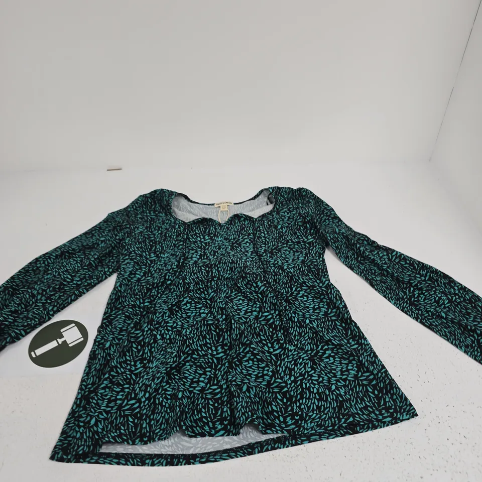 MUDFLOWER WOMEN'S DRESS – GREEN LEAF PRINT, UK 10 (EU 38, US 6)