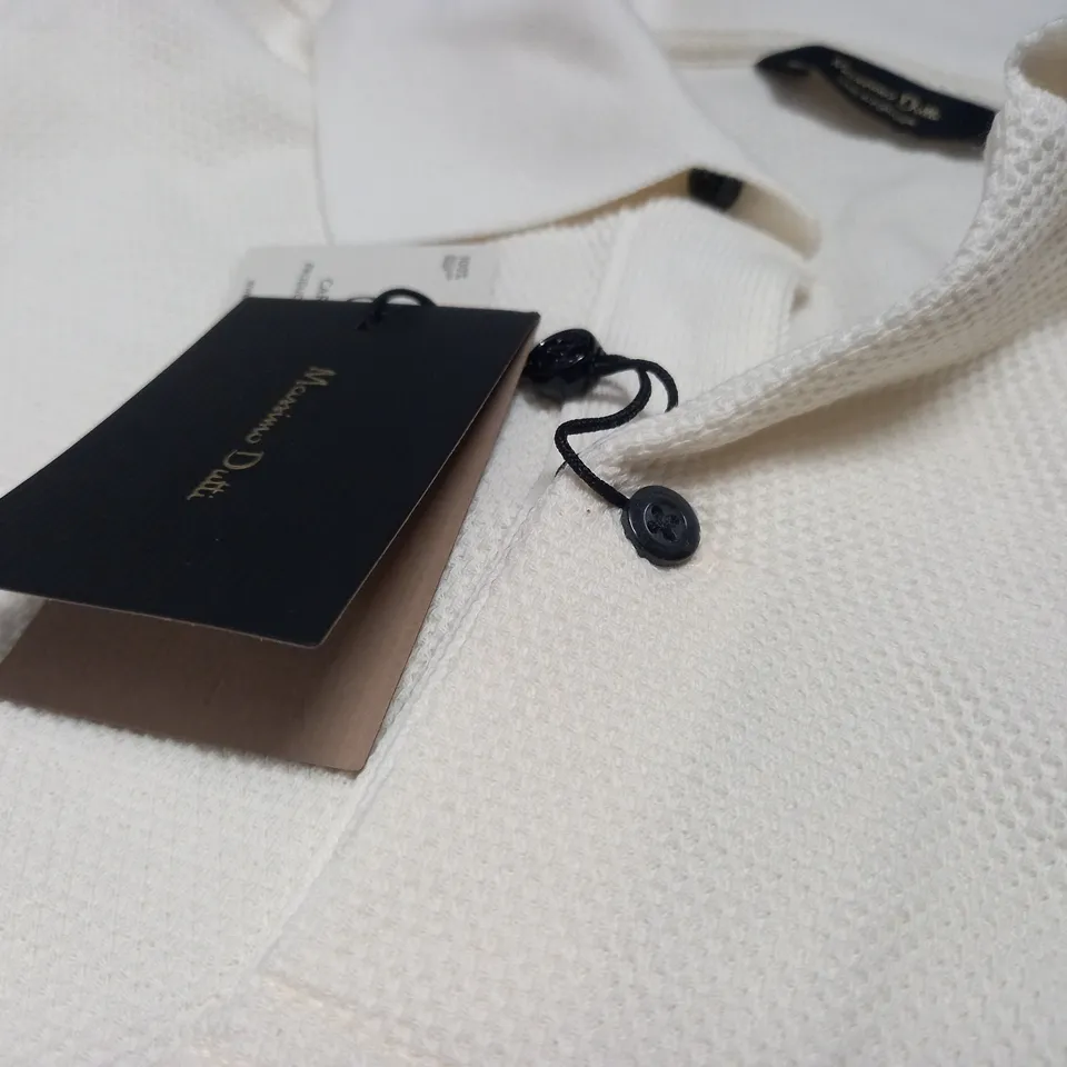 MASSIMO DUTTI LONG SLEEVE TOP IN CREAM - L