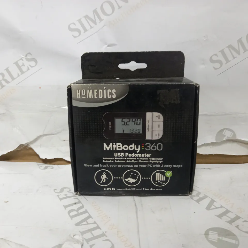 HOMEDICS 360PE-EU PEDOMETER ELECTRONIC BLACK, GRAY