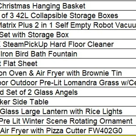 PALLET OF APPROXIMATELY 18 ASSORTED PRODUCTS TO INCLUDE;