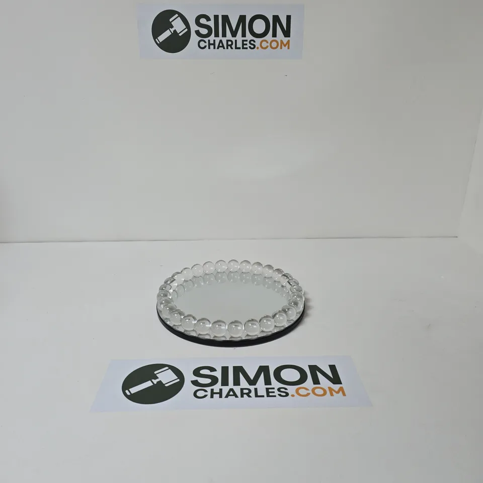 JULIEN MACDONALD ROUND MIRROR WITH GLASS BALL SURROUND
