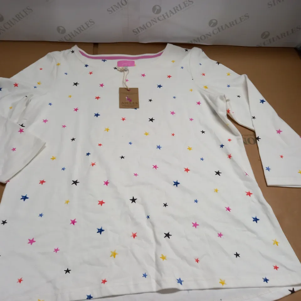 JOULES STAR THEMED LONG SLEEVE TOP - UK 16