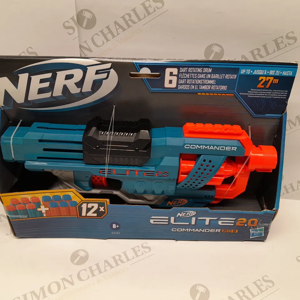 BRAND NEW BOXED NERF ELITE 2.0 COMMANDER RD-6 WITH 6 DART ROTATING DRUM