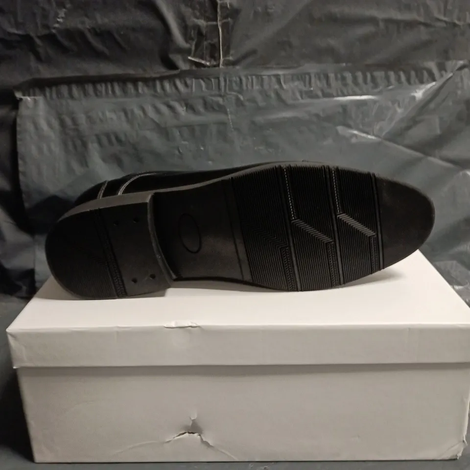 CONZURI MEN'S BLACK LEATHER OXFORD SHOES SIZE 7