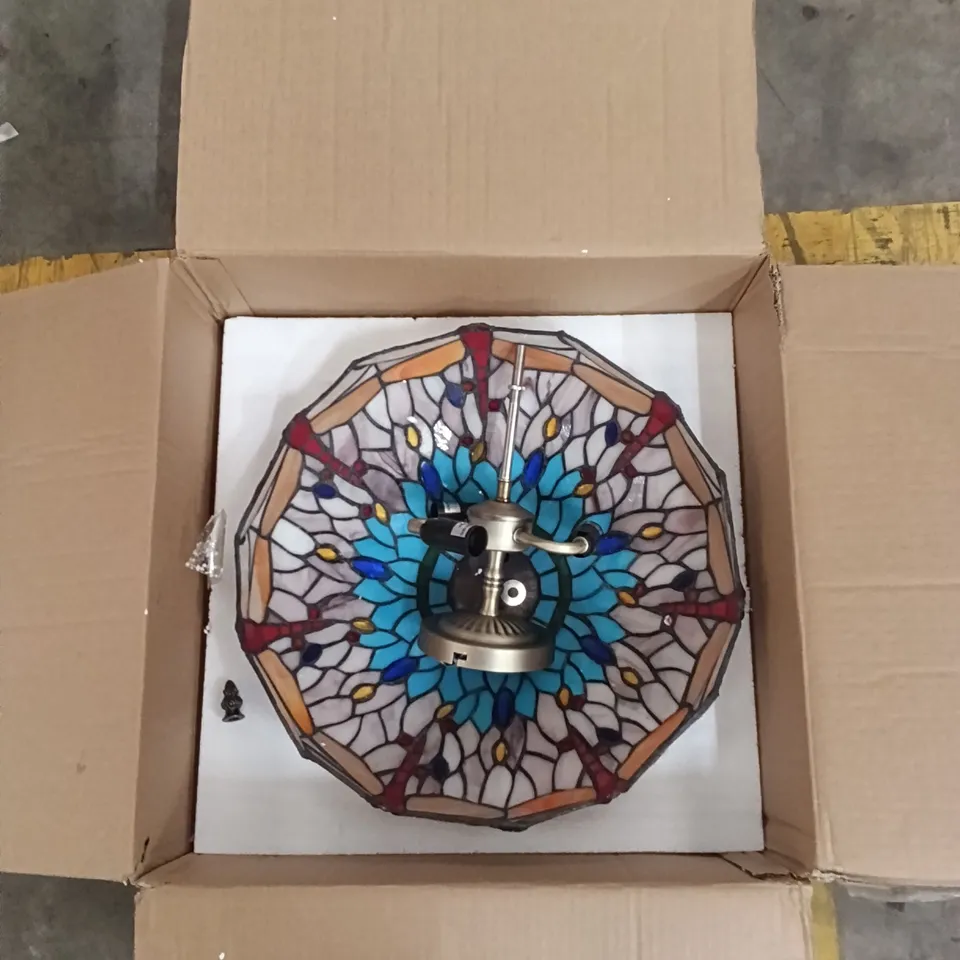 DUNKIRK 3-LIGHT 45CM SEMI FLUSH MOUNT 