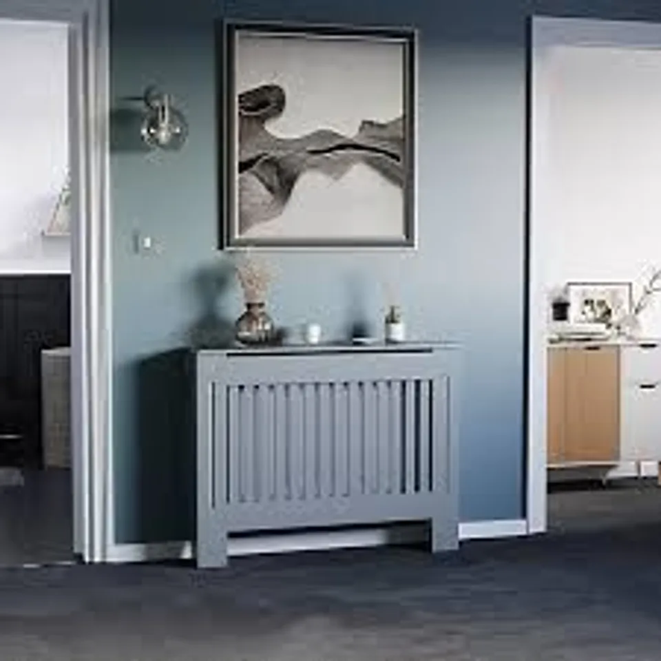 BOXED VIDA CHELSEA RADIATOR COVER, MEDIUM - DARK GREY (1 BOX)