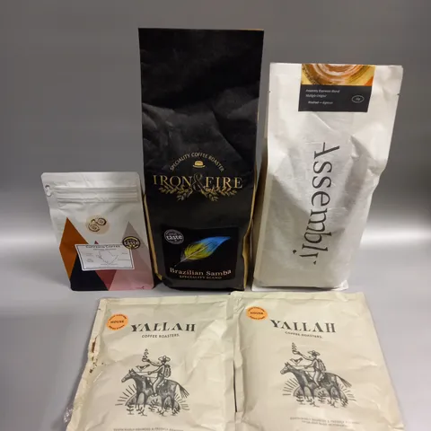 7 X ASSORTED COFFEE PRODUCTS TO INCLUDE IRON & FIRE, YALLAH, CUFFED-IN COFFEE ETC