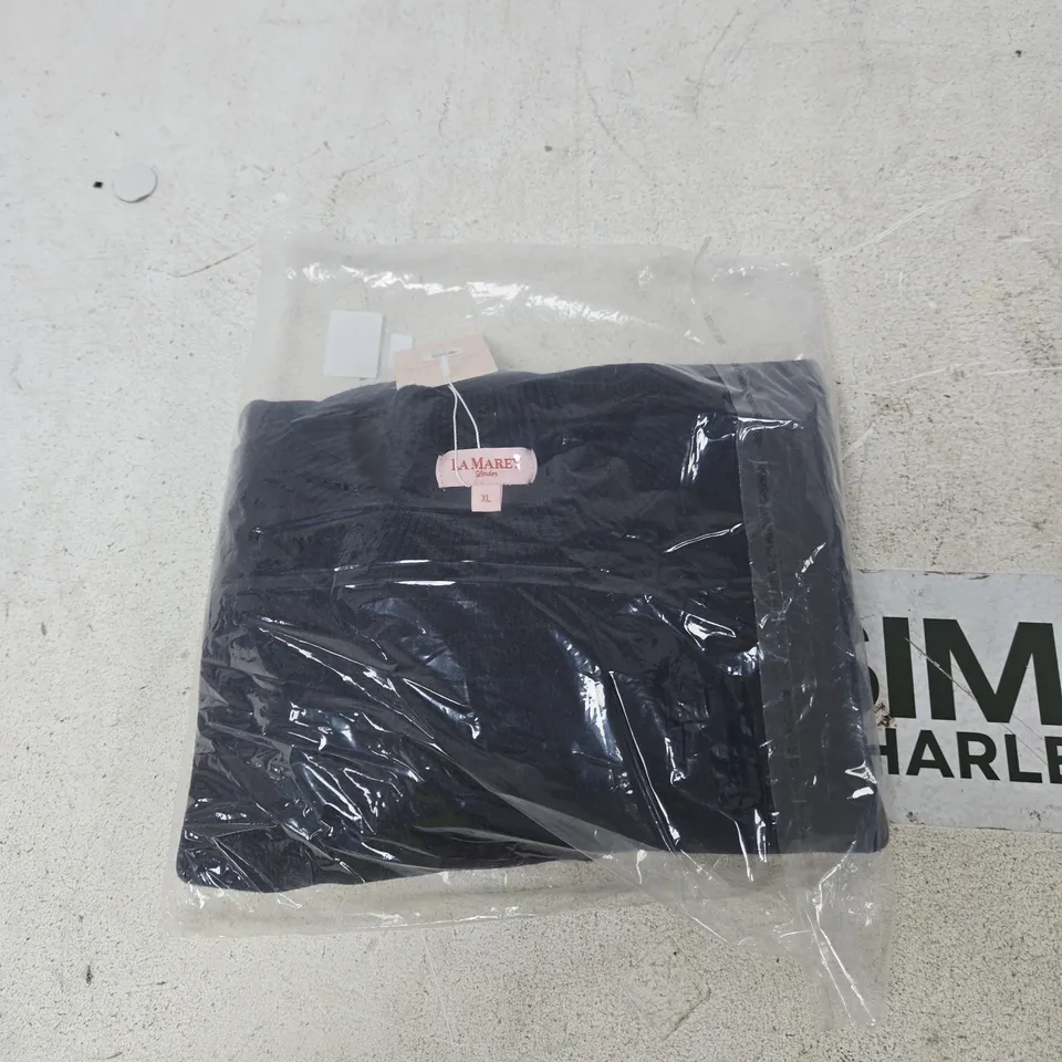 BAGGED LA MAREY NAVY KNIT JUMPER UK XL 