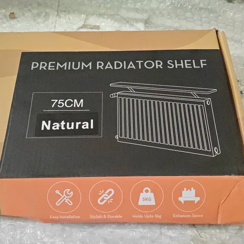 LOBY PREMIUM RADIATOR SHELF 75CM NATURAL β BOXED