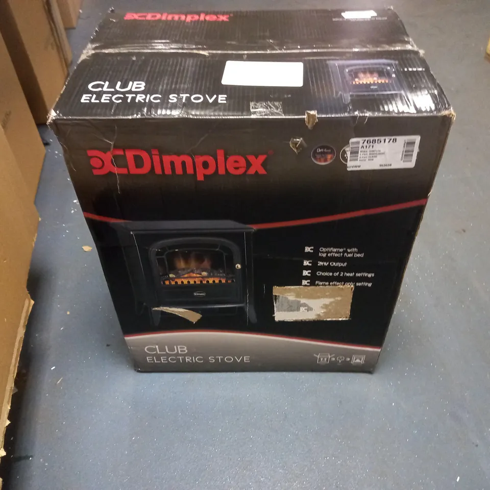 DIMPLEX CLUB ELECTRIC STOVE WITH OPTIFLAME EFFECT