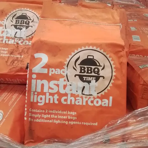 PALLET CONTAINING APPROXIMATELY 100 BRAND NEW 2 PACK INSTANT LIGHT CHARCOAL BAGS