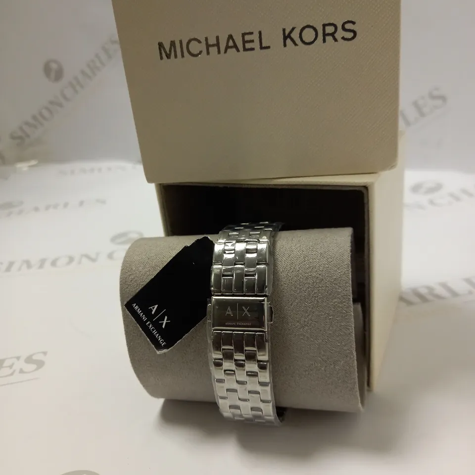 ARMANI EXCHANGE SILVER DIAL STAINLESS STEEL BRACELET LADIES WATCH RRP £239
