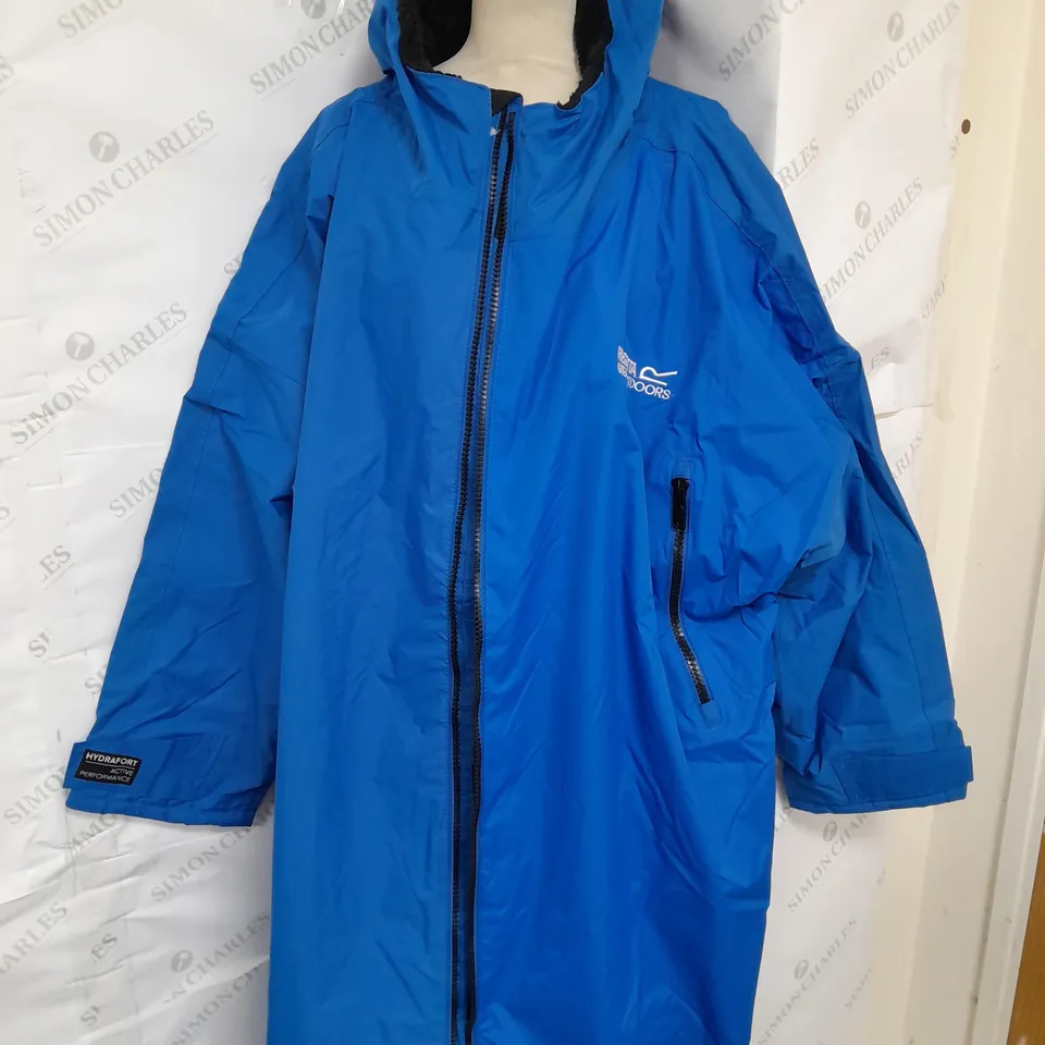 REGATTA GREAT OUTDOORS ADULT WATERPROOF ROBE BLUE SIZE L/XL