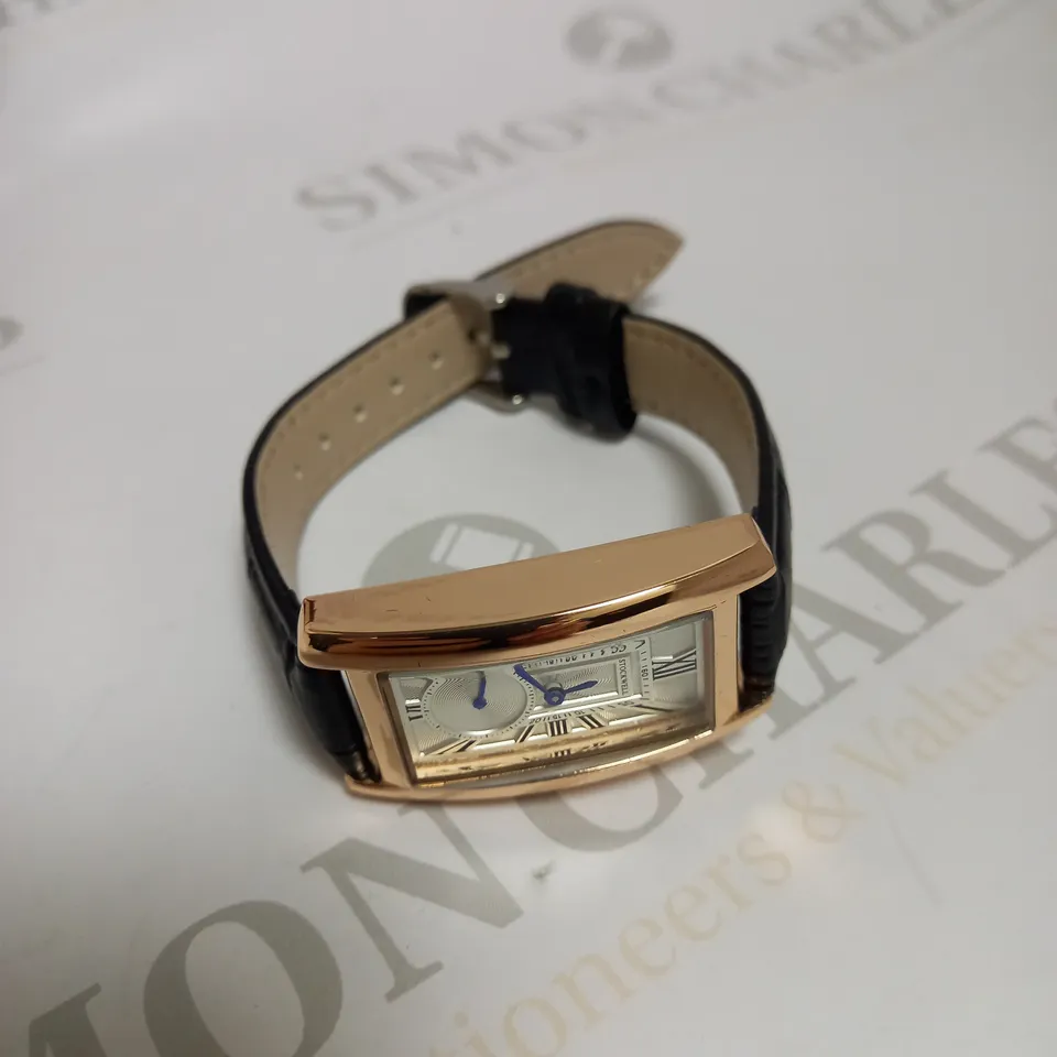 LADIES STOCKWELL WATCH – TEXTURED DIAL WITH SUB DIAL MINUTE HAND – LEATHER STRAP 