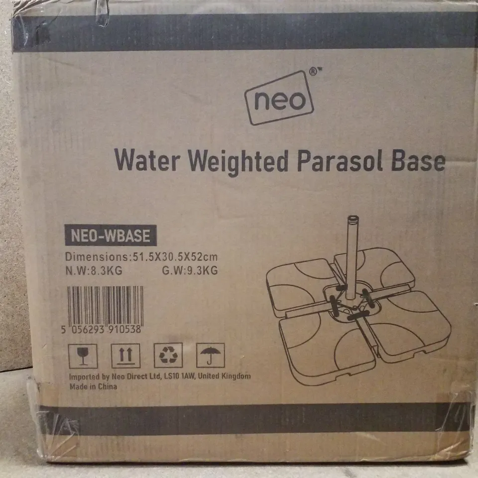 BOXED NEO WATER WEIGHTED PARASOL BASE (1 BOX)