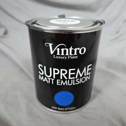 VINTRO LUXURY PAINT SUPREME MATT EMULSION – COBALT, 1 LITRE