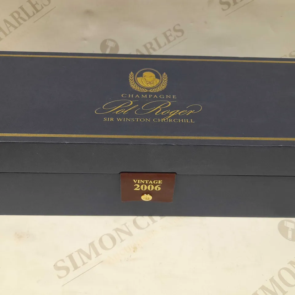BOXED POL ROGER SIR WINSTON CHURCHILL CHAMPAGNE VINTAGE 2006 75CL BY APPOINTMENT TO H.M. QUEEN ELIZABETH II PURVEYORS OF CHAMPAGNE POL ROGER