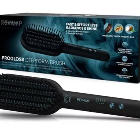 BOXED REVAMP PROGLOSS DEEPFORM BRUSH CERAMIC STRAIGHTENING BRUSH BR-2000-EU