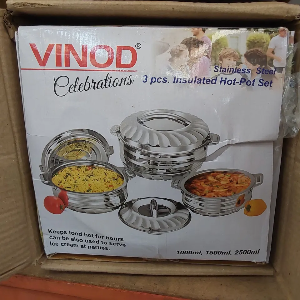 BOXED VINOD 25L STAINLESS STEEL HOT-POT SET 