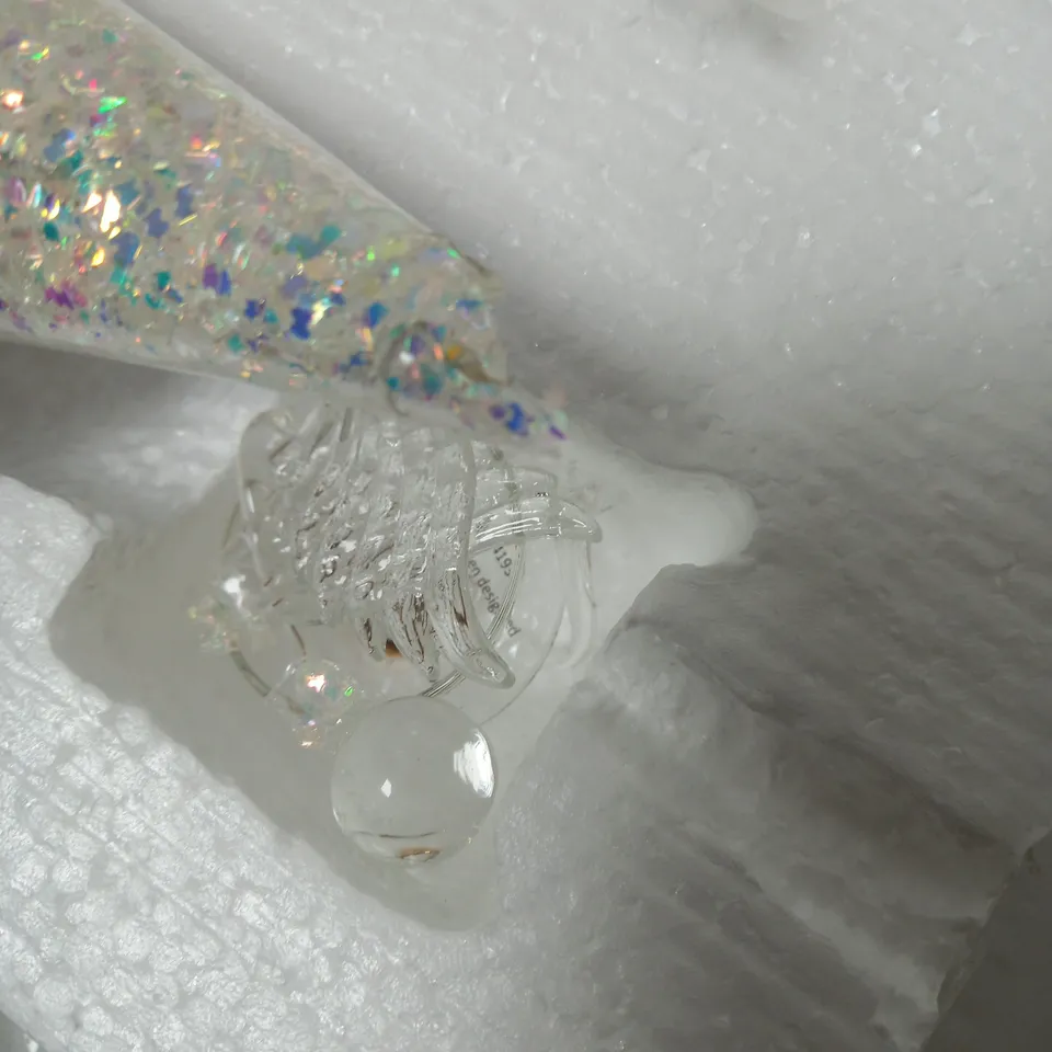HOME REFLECTIONS SET OF 3 PRE-LIT GLASS ANGEL CANDLE HOLDERS