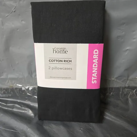 APPROXIMATELY 30 COTTON RICH STANDARD 2 PILLOWCASE PACKS IN BLACK - COLLECTION ONLY