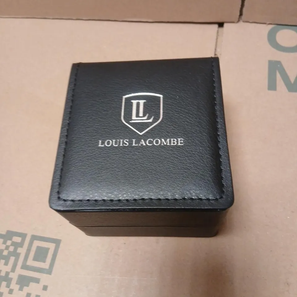 LOUIS LACOMBE WRISTWATCH – BLACK DIAL, RUBBER STRAP