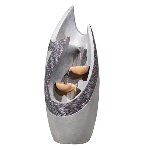 BOXED AUBERI POLYSTONE FOUNTAIN WITH LIGHT