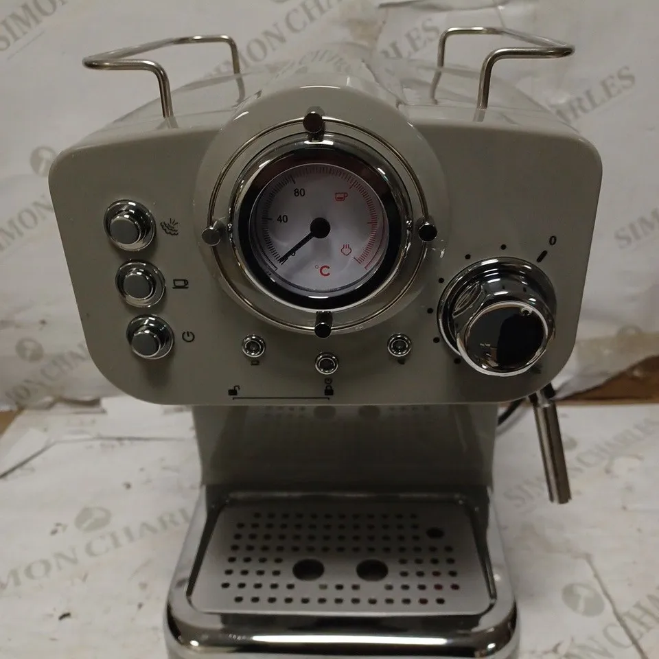 SWAN RETRO PUMP ESPRESSO COFFEE MACHINE - GREY