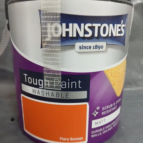 JOHNSTONE'S WASHABLE TOUGH PAINT - FIERY SUNSET - 2.5L - COLLECTION ONLY