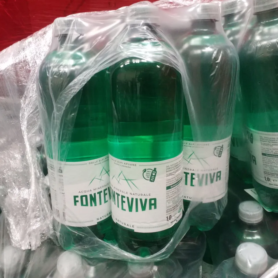 PALLET CONTAINING LARGE QUANTITY OF FONTEVIVA SPARKING WATER