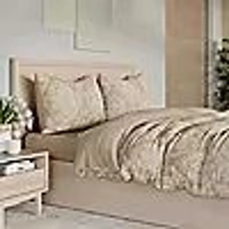 COZEE HOME DAMASK PRINT 4 PIECE VELVETSOFT DUVET SET