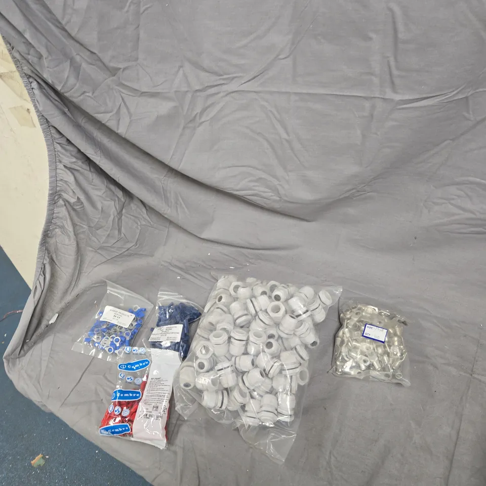 ELECTRICAL CONNECTORS & CABLE FITTINGS ASSORTMENT – CEMBRE BRAND BOX OF ASSORTED ITEMS 6 APPROXIMATELY.