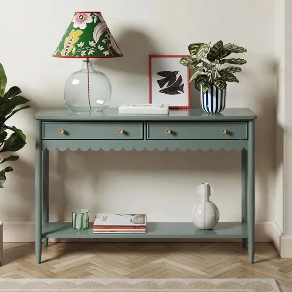 BOXED REMI CONSOLE TABLE - GREEN (1 BOX)