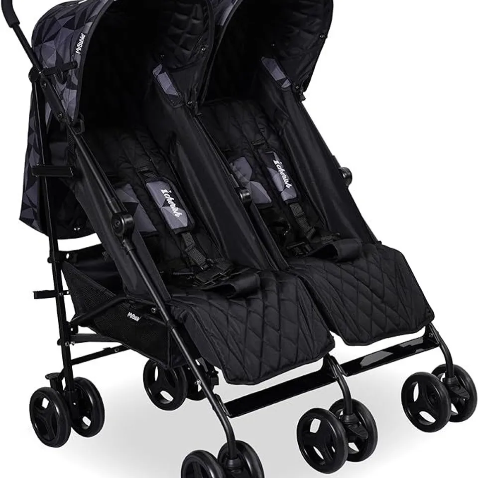 DANI DYER "CHERISH" BLACK GEO TWIN STROLLER - COLLECTION ONLY RRP £139.99