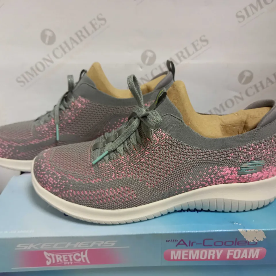 SKECHERS ULTRA FLEX GREY TRAINERS - UK SIZE 7