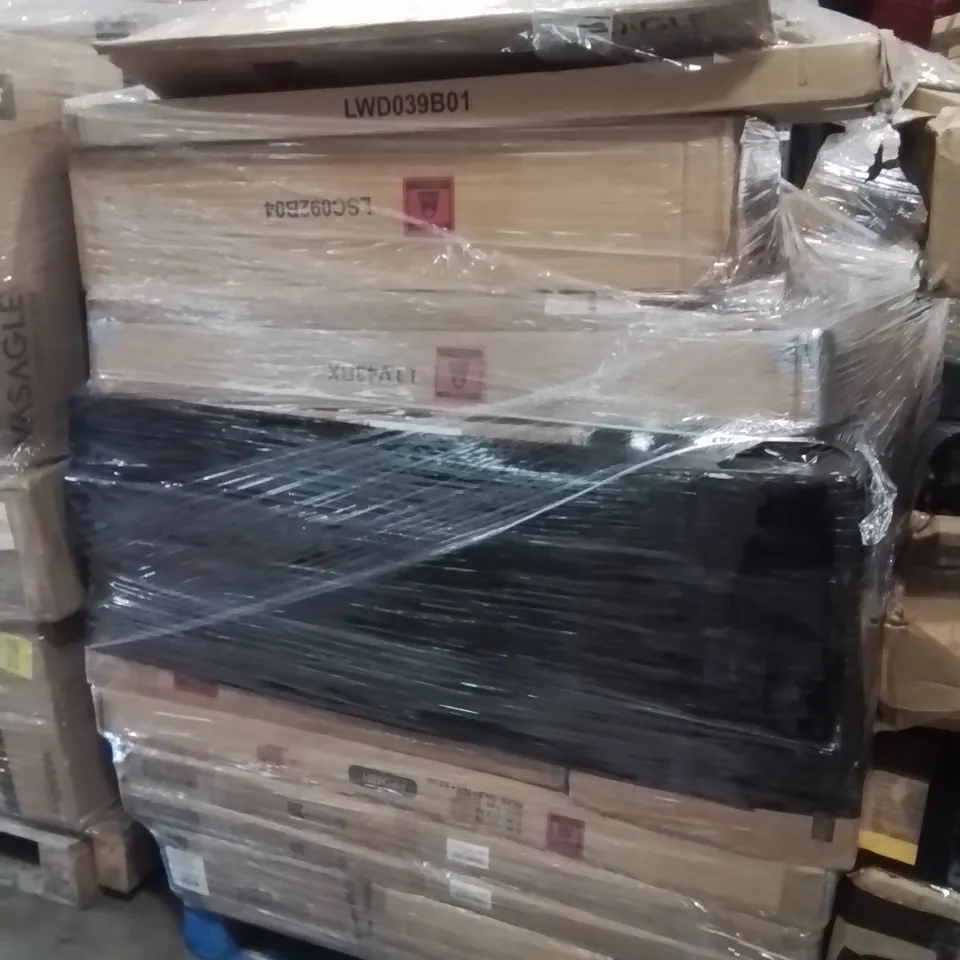 PALLET OF ASSORTED HOUSEHOLD GOODS AND PRODUCTS TO INCLUDE;CLOTHES DRYING RACK,STANDING DESK,COSMETIC MIRROR 